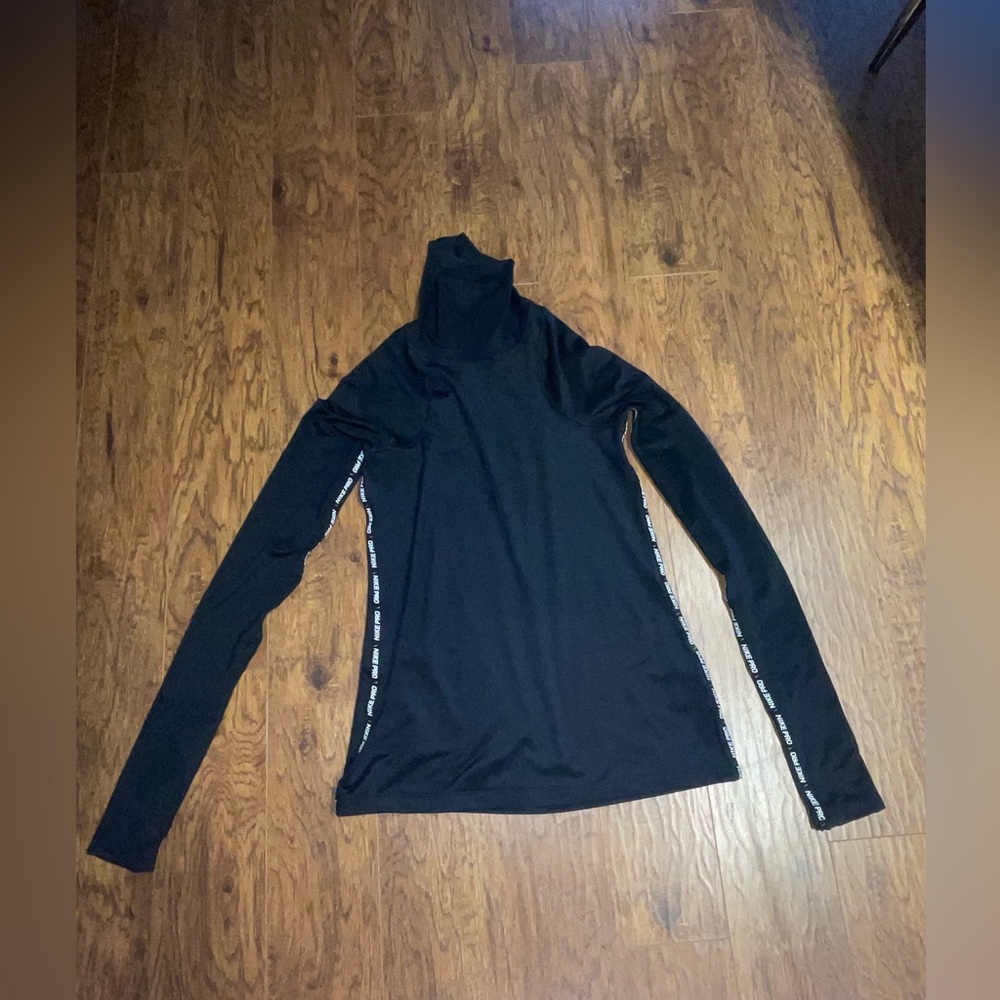 Black Nike Pro turtleneck pullover.